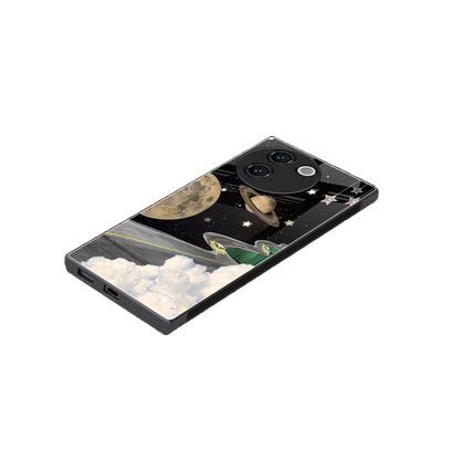 Skyline Galaxy stylish phone case for vivo v30e | glossy glass and slim fit