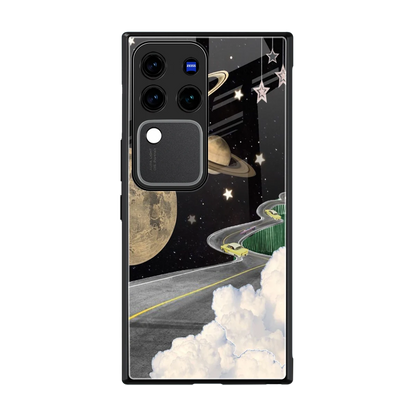 Skyline Galaxy back phone cover | glass case forvivo v30 pro