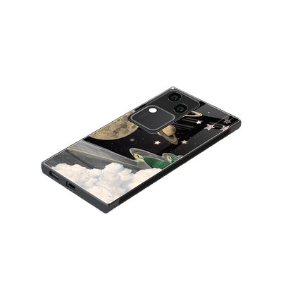 Skyline Galaxy stylish phone case for vivo v30 | glossy glass and slim fit