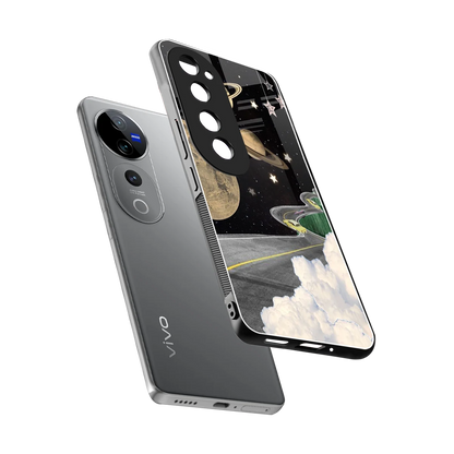 Skyline Galaxy sleek vivo v40 pro cover with tempered glass back and TPU edges