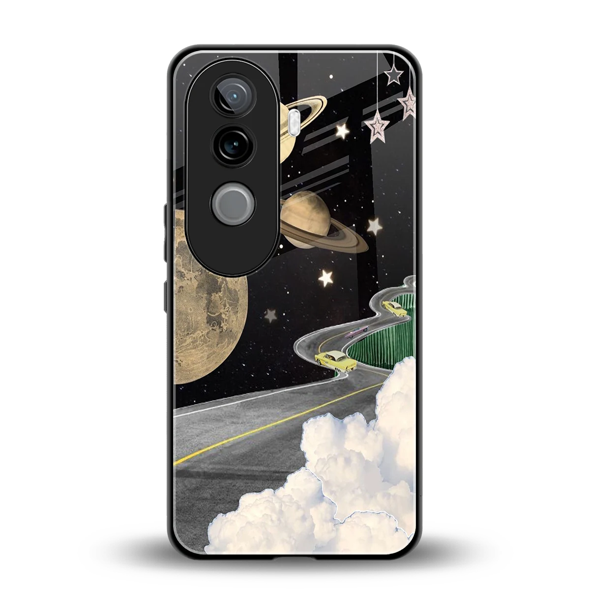 Skyline Galaxy back phone cover | glass case for vivo v40e