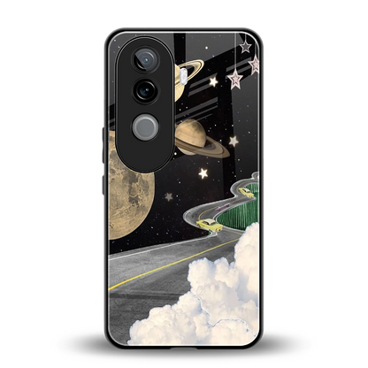 Skyline Galaxy back phone cover | glass case for vivo v40e