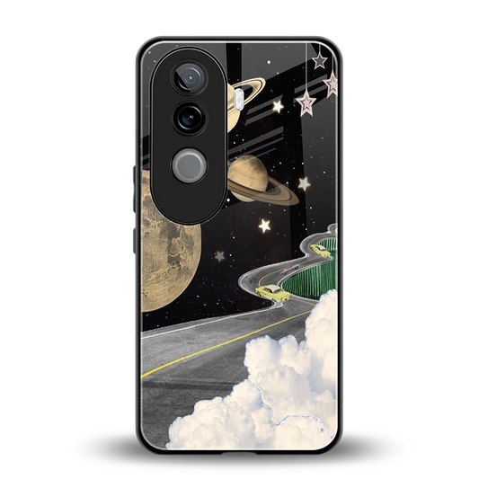 Skyline Galaxy back phone cover | glass case for vivo v40e