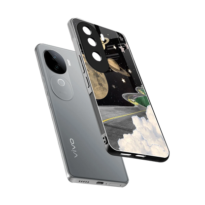 Skyline Galaxy sleek vivo v40e cover with tempered glass back and TPU edges