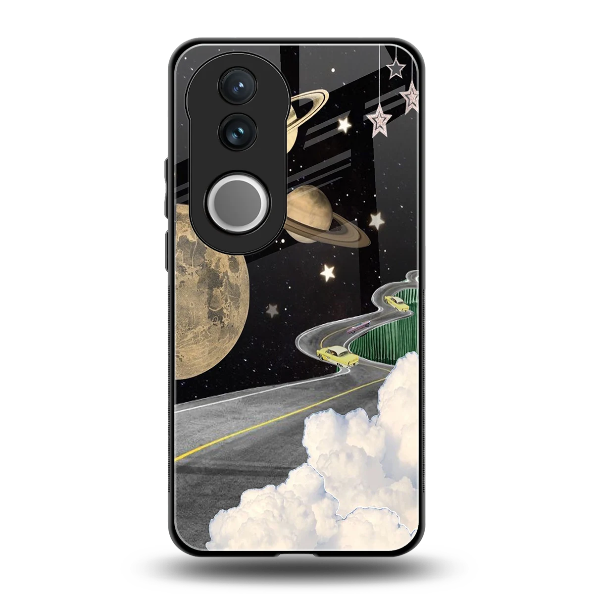 Skyline Galaxy back phone cover | glass case for vivo v50