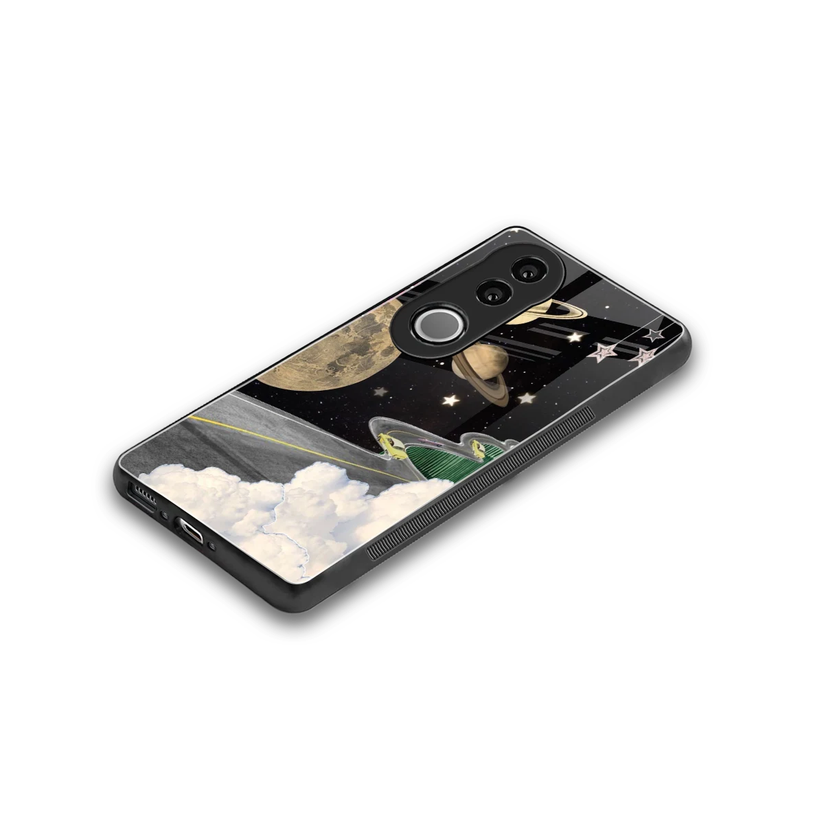 Skyline Galaxy stylish phone case for vivo v50 | glossy glass and slim fit