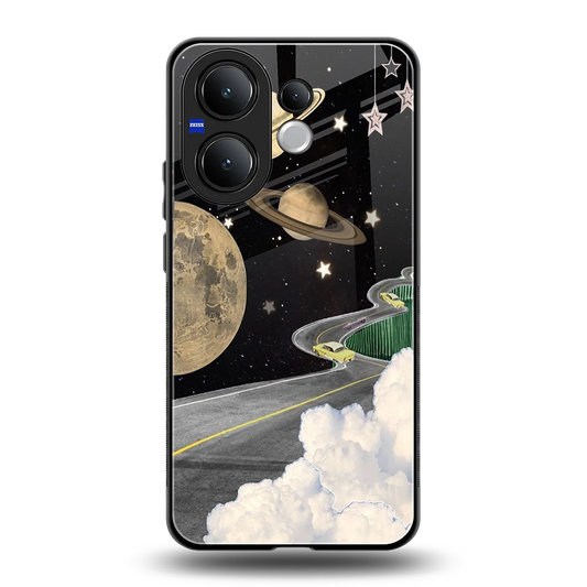 Skyline Galaxy back phone cover | glass case for vivo v60