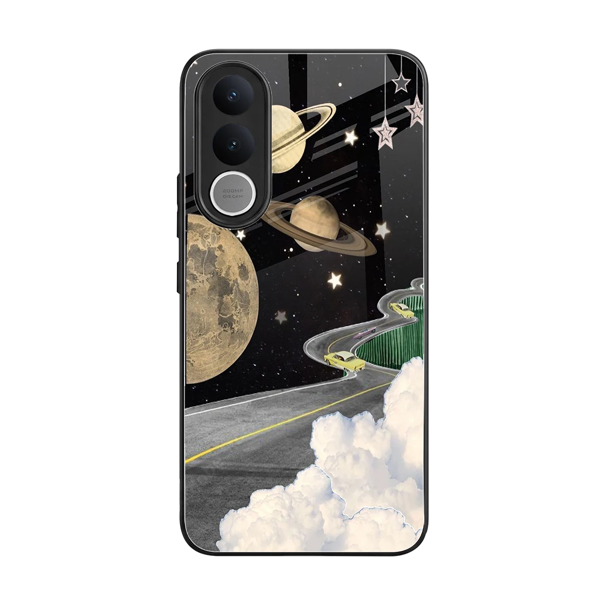 Skyline Galaxy back phone cover | glass case for vivo v70 fe