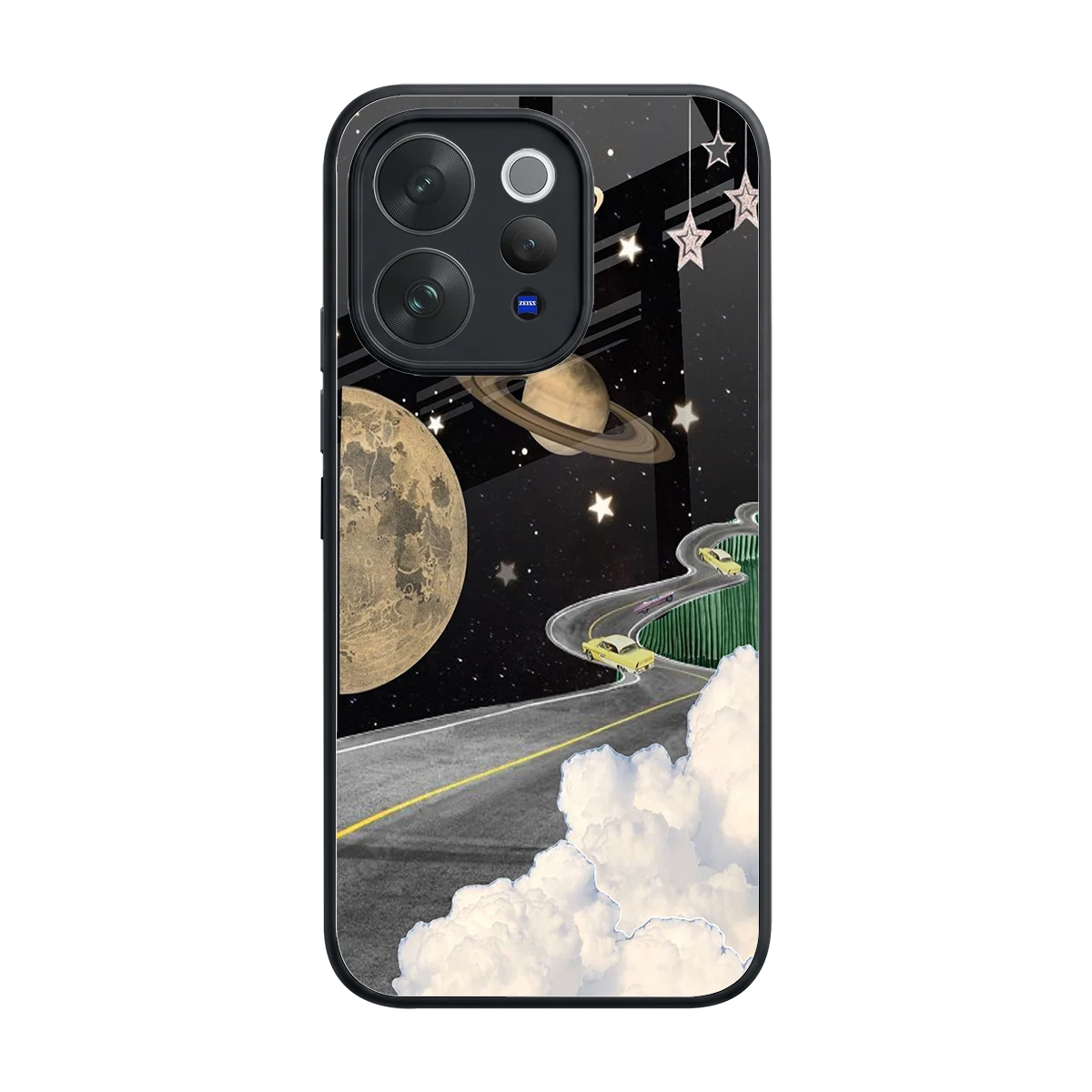 Skyline Galaxy back phone cover | glass case for vivo v70
