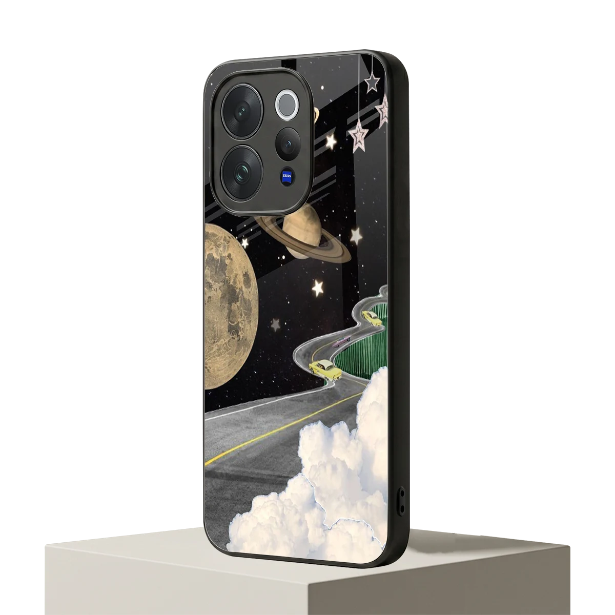 Skyline Galaxy vivo v70 elite mobile cover | shockproof glass phone case