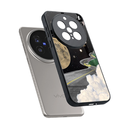 Skyline Galaxy sleek vivo x200 pro cover with tempered glass back and TPU edges