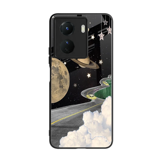 Skyline Galaxy back phone cover | glass case for vivo y16