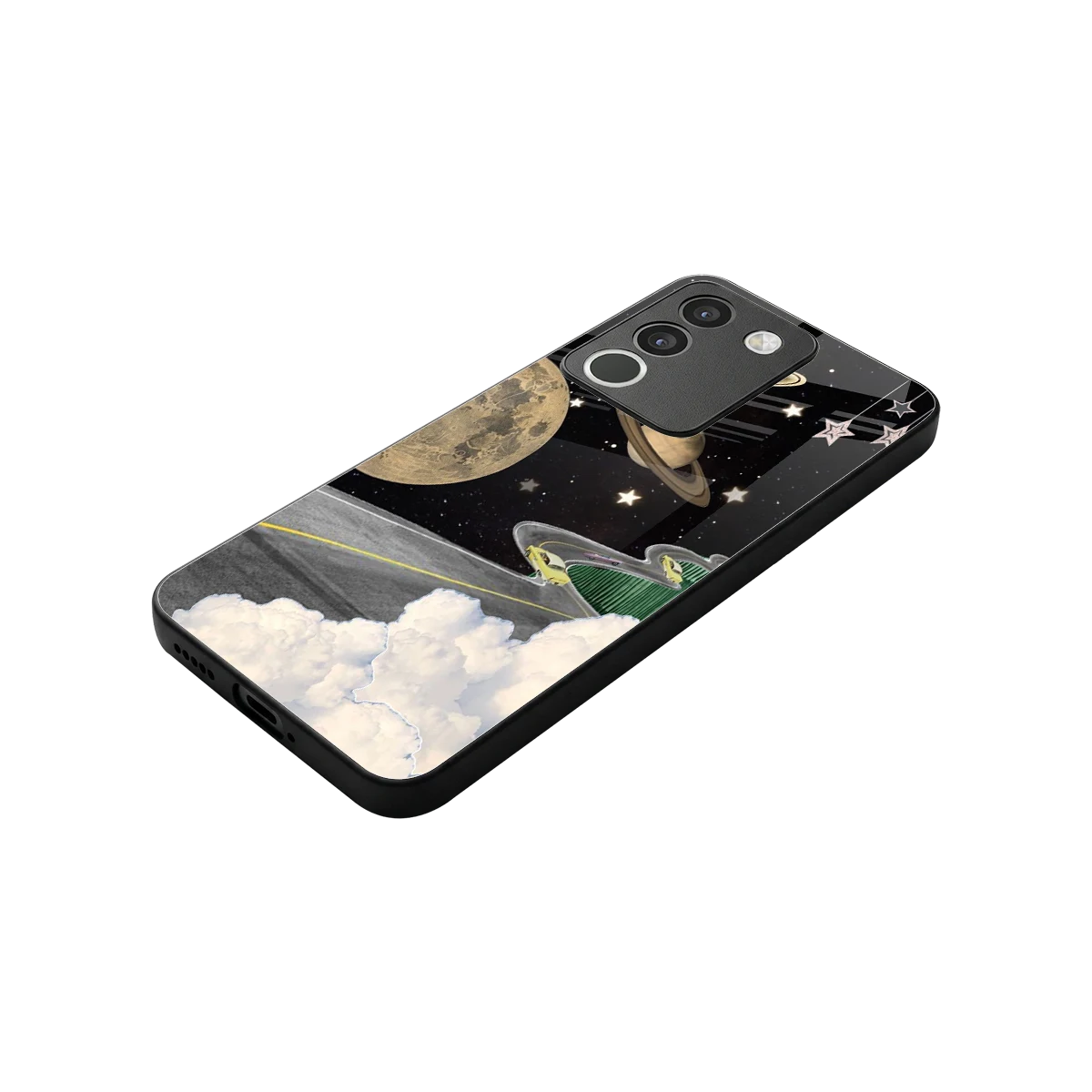 Skyline Galaxy stylish phone case for vivo y200 5g | glossy glass and slim fit