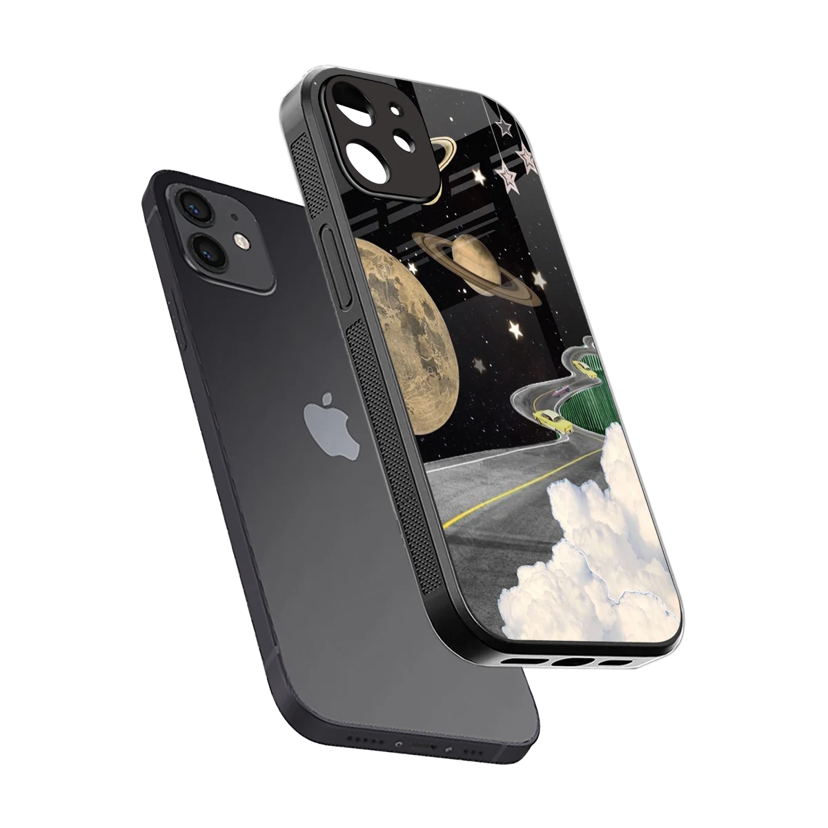 Skyline Galaxy sleek iphone 11 cover with tempered glass back and TPU edges