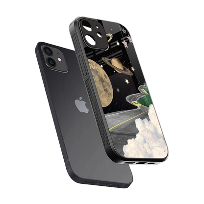 Skyline Galaxy sleek iphone 11 cover with tempered glass back and TPU edges