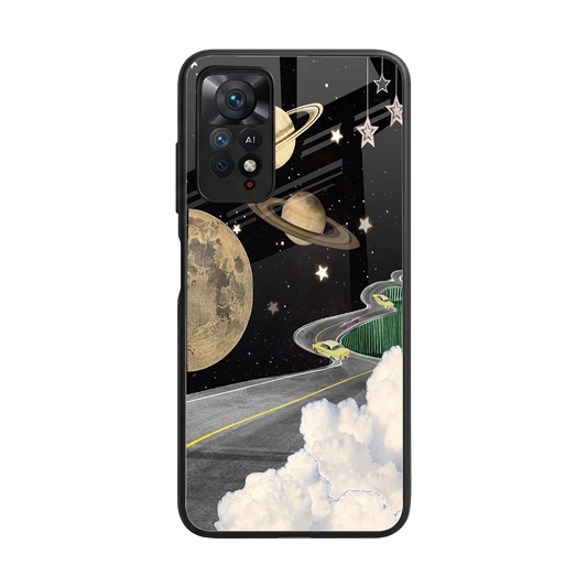 Skyline Galaxy back phone cover | glass case for redmi note 11 pro