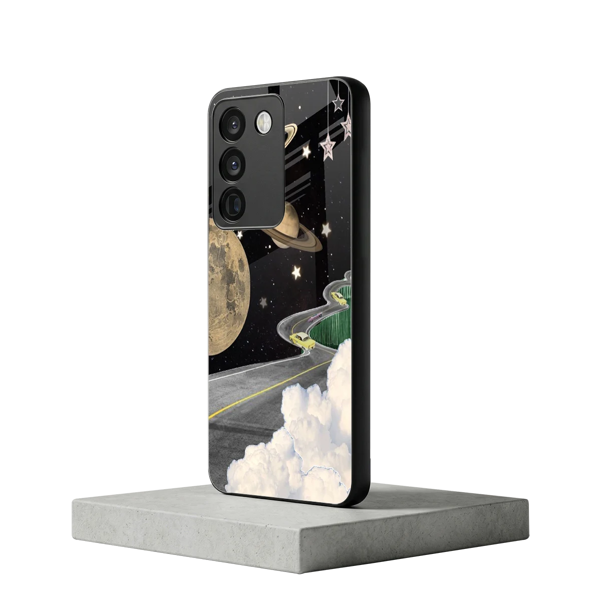 Skyline Galaxy vivo y200 5g mobile cover | shockproof glass phone case