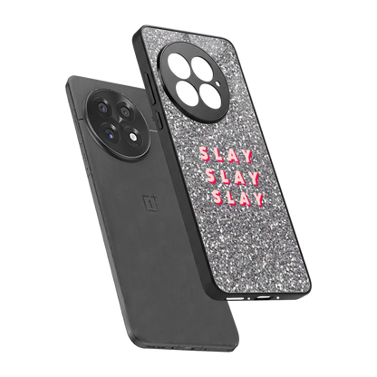Slay sleek oneplus 13 cover with tempered glass back and TPU edges