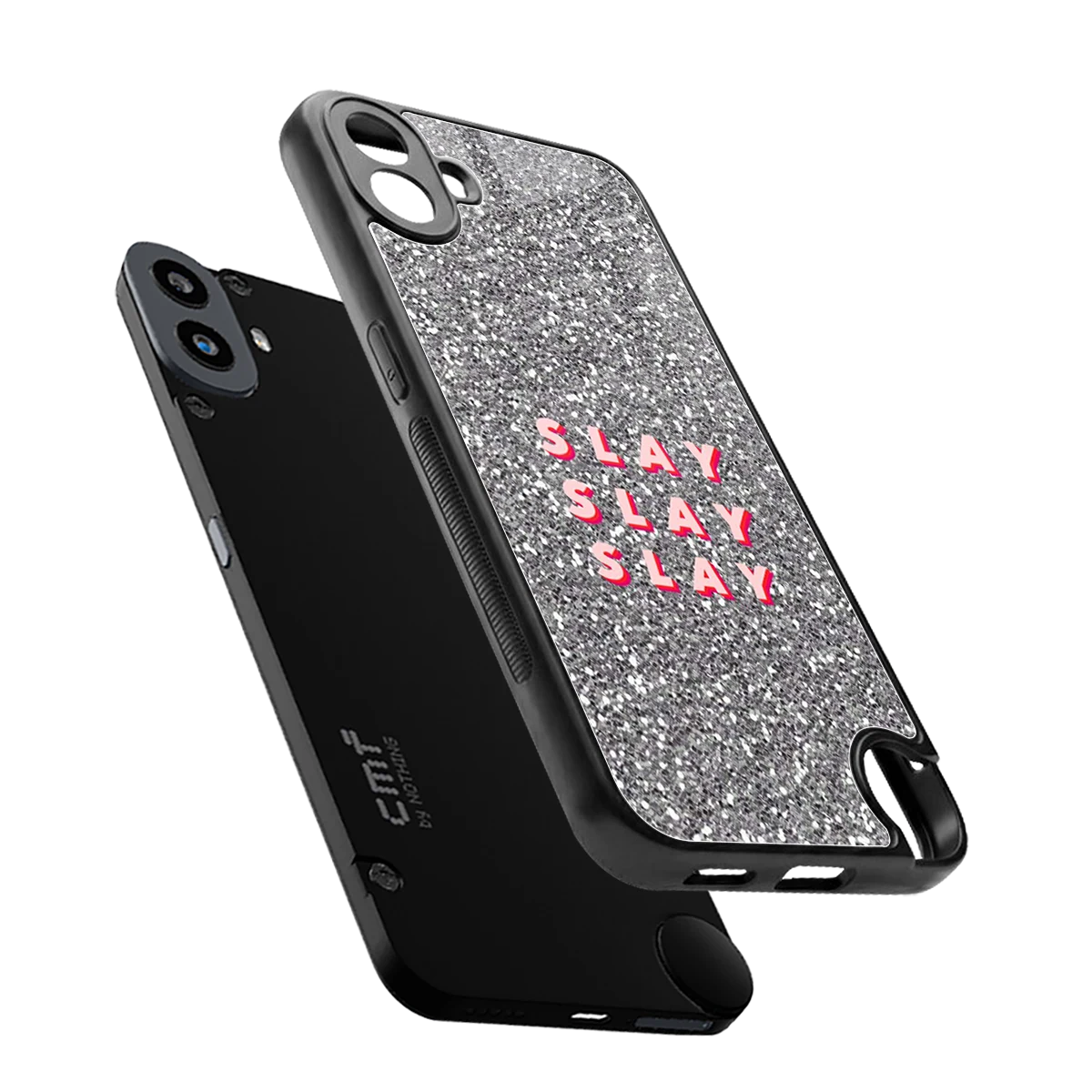 Slay sleek cmf nothing phone 1 cover with tempered glass back and TPU edges