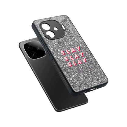 Slay sleek iqoo neo 10r 5g cover with tempered glass back and TPU edges