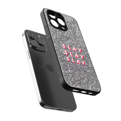 Slay sleek iphone 12 pro max cover with tempered glass back and TPU edges