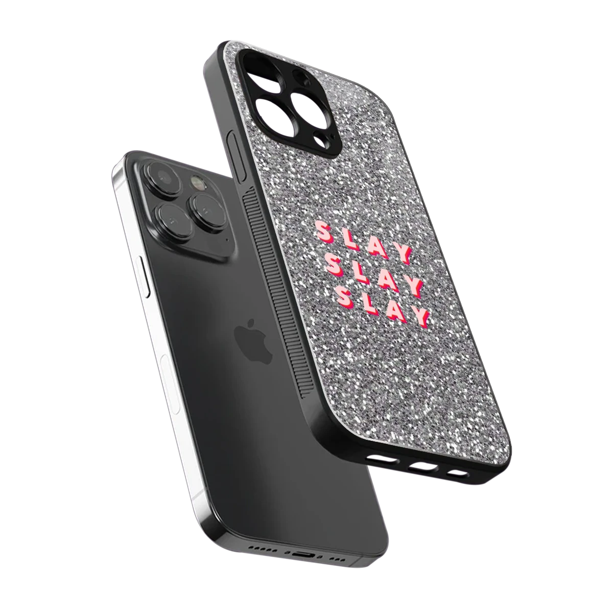 Slay sleek iphone 13 pro cover with tempered glass back and TPU edges