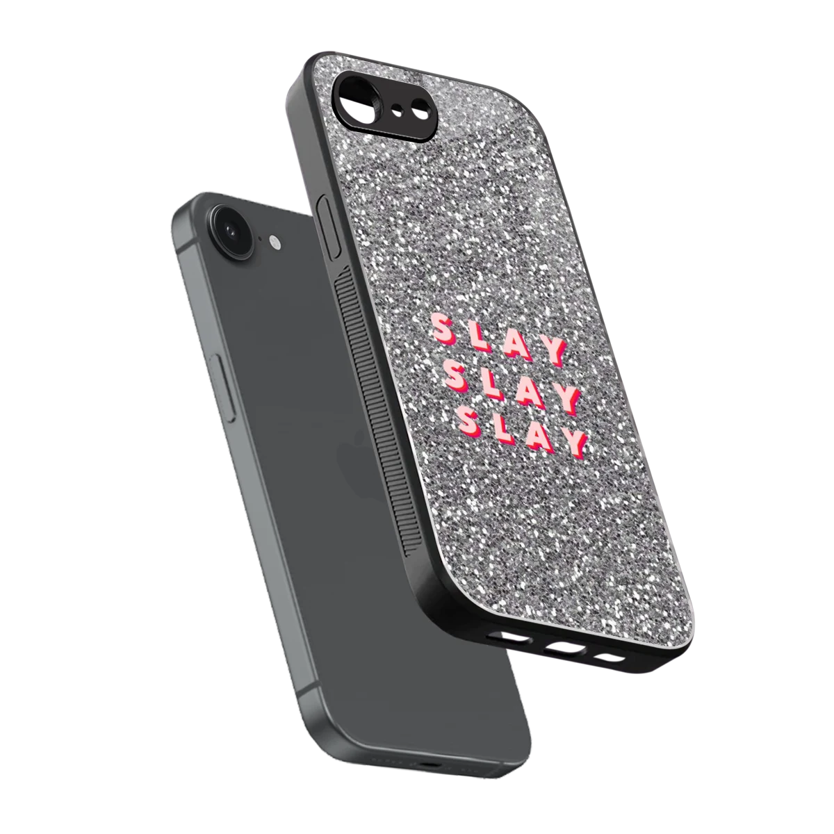 Slay sleek iphone 16e cover with tempered glass back and TPU edges