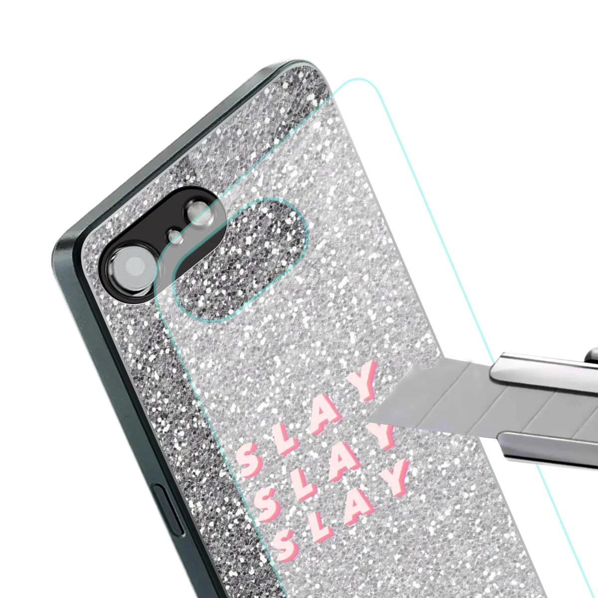 Slay stylish phone case for iphone 16e | glossy glass and slim fit