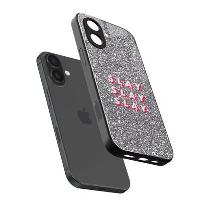 Slay sleek iphone 17 cover with tempered glass back and TPU edges