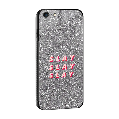Slay sleek iphone 6 cover with tempered glass back and TPU edges