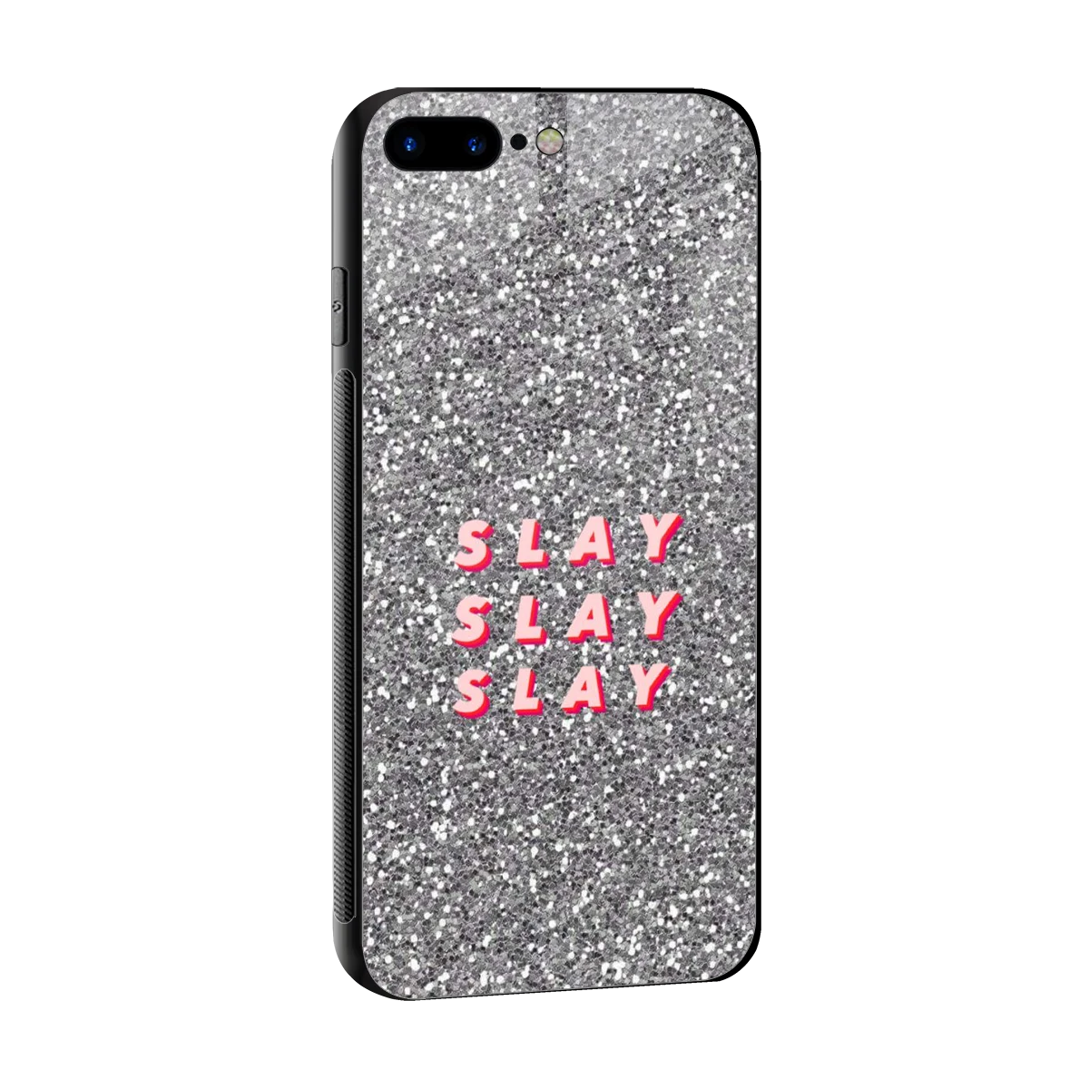 Slay sleek iphone 8 plus cover with tempered glass back and TPU edges