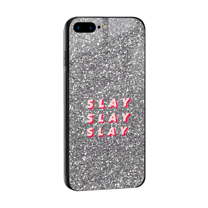 Slay sleek iphone 8 plus cover with tempered glass back and TPU edges