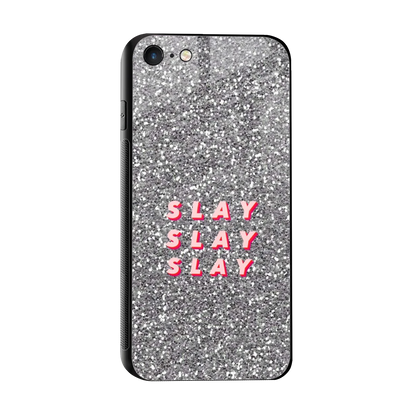Slay sleek iphone 7 cover with tempered glass back and TPU edges