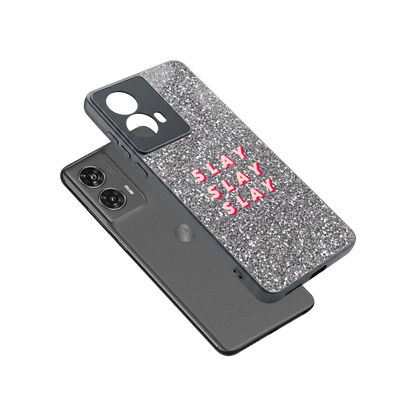 Slay sleek motorola edge 50 fusion cover with tempered glass back and TPU edges