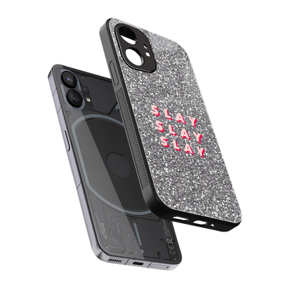 Slay sleek nothing phone 1 cover with tempered glass back and TPU edges