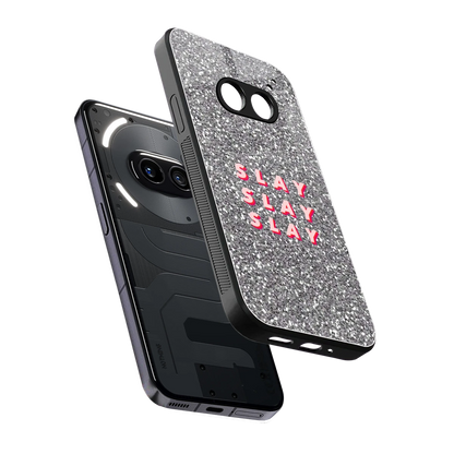 Slay sleek nothing phone 2a cover with tempered glass back and TPU edges