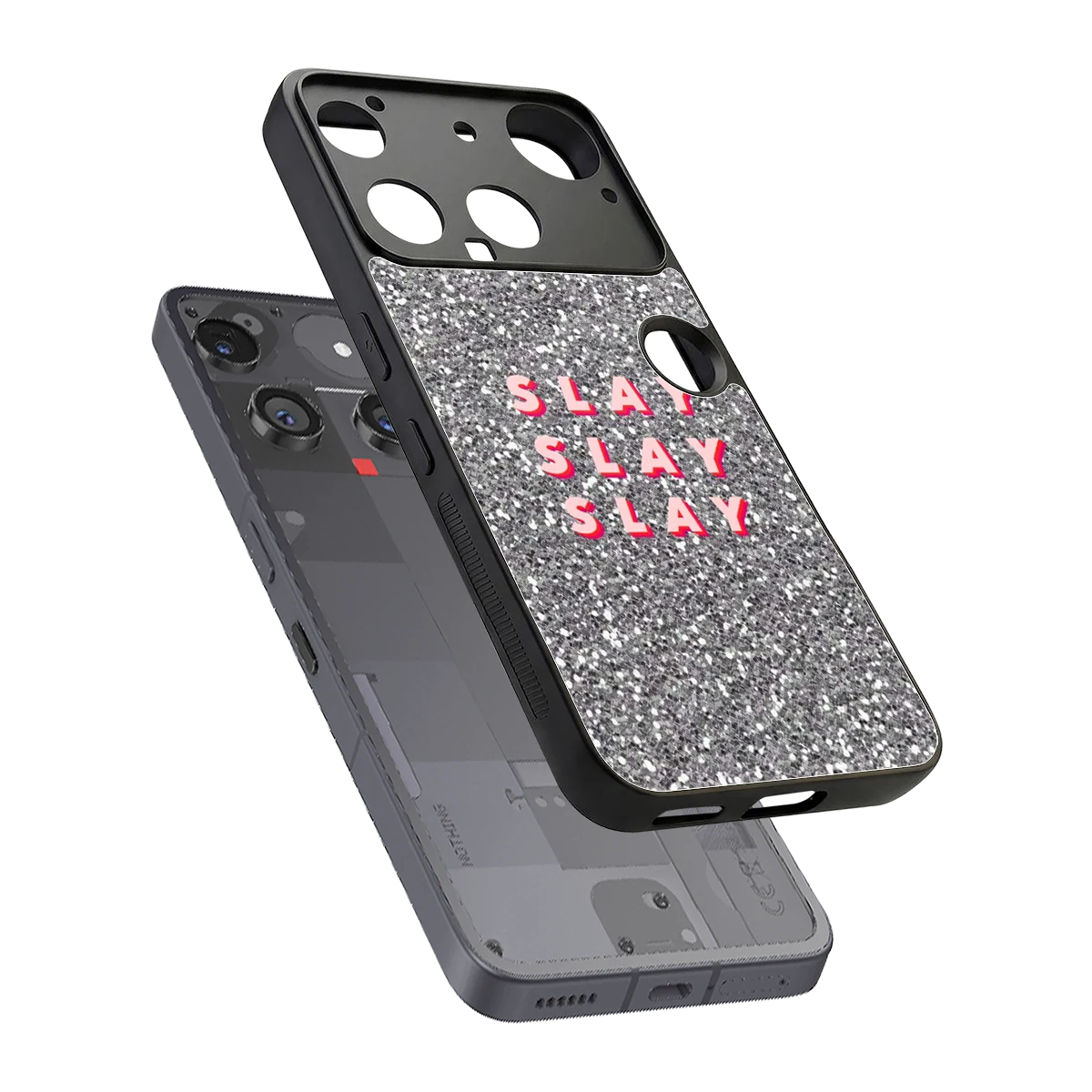 Slay sleek nothing phone 3 cover with tempered glass back and TPU edges