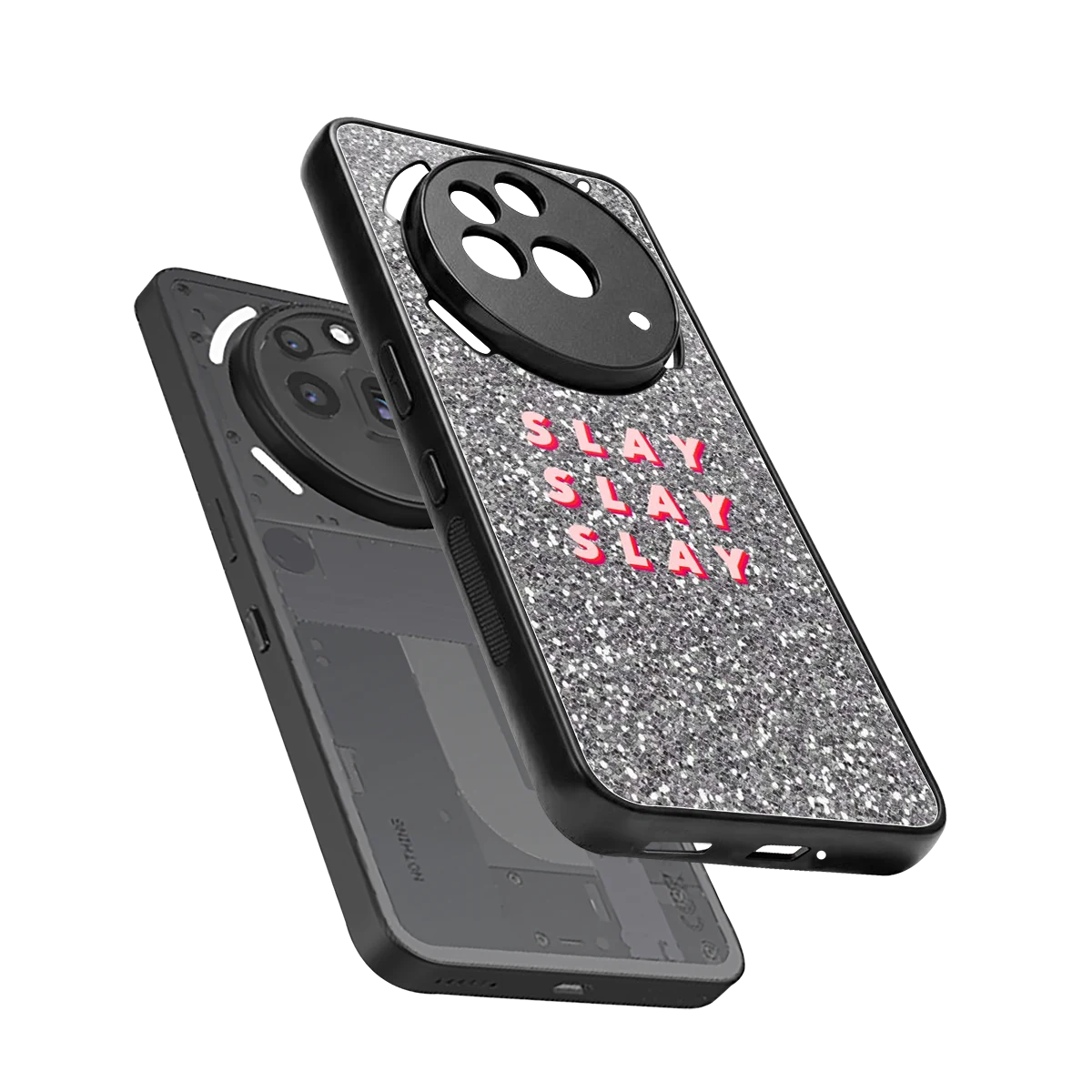 Slay sleek nothing phone 3a pro cover with tempered glass back and TPU edges