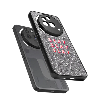 Slay sleek nothing phone 3a pro cover with tempered glass back and TPU edges