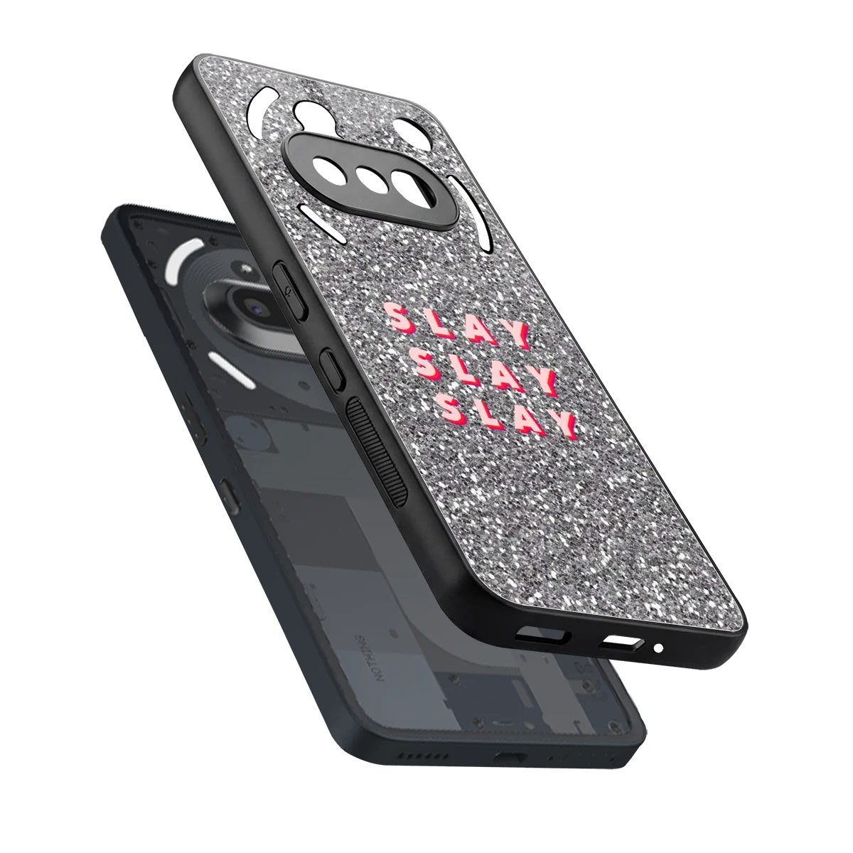 Slay sleek nothing phone 3a cover with tempered glass back and TPU edges