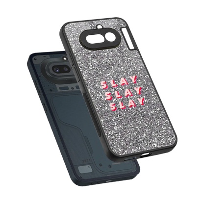 Slay sleek nothing phone 4a cover with tempered glass back and TPU edges