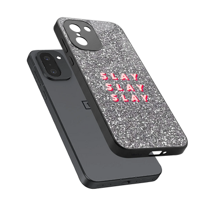 Slay sleek oneplus 15r cover with tempered glass back and TPU edges