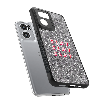 Slay sleek oneplus nord ce 2 cover with tempered glass back and TPU edges