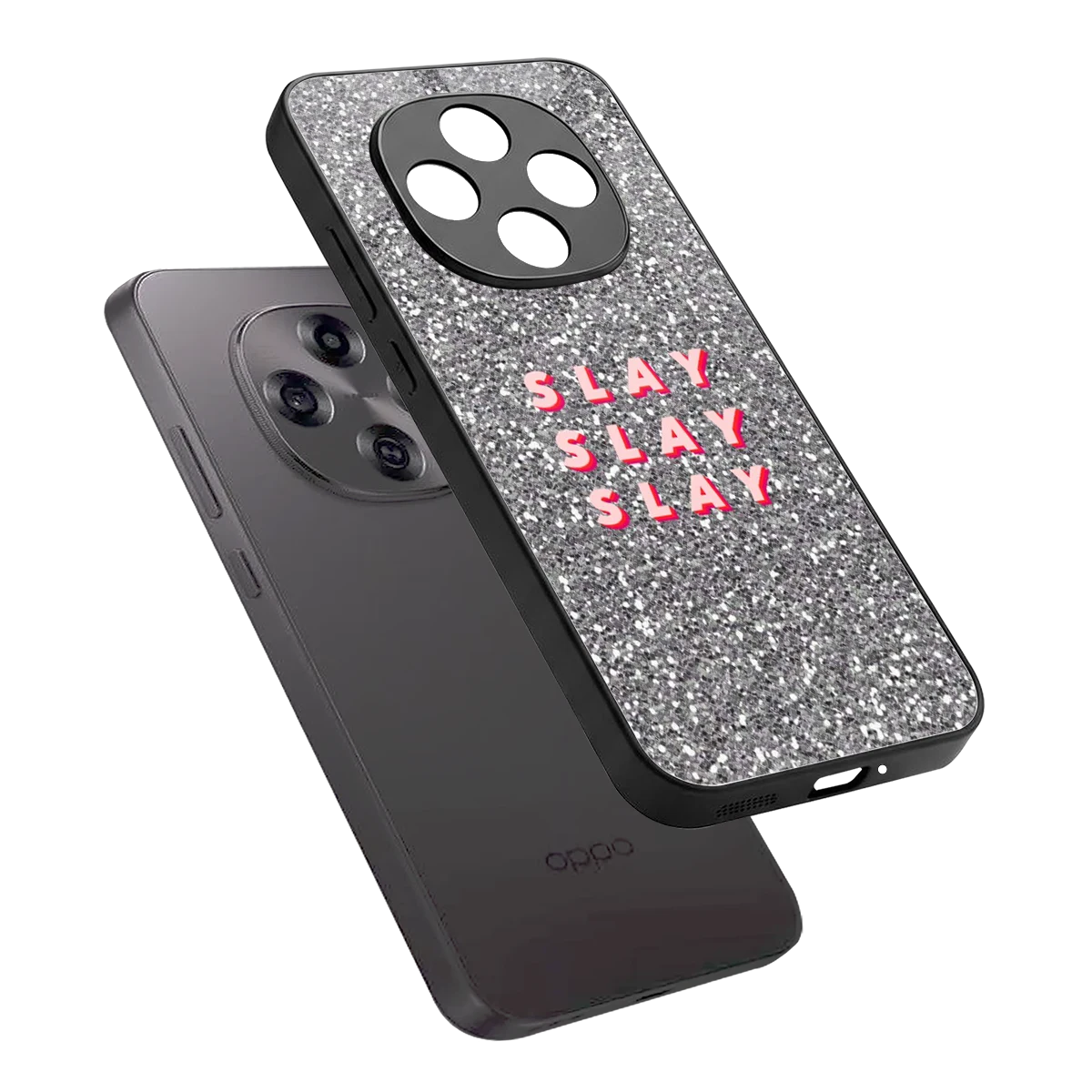 Slay sleek oppo f31 pro 5g cover with tempered glass back and TPU edges