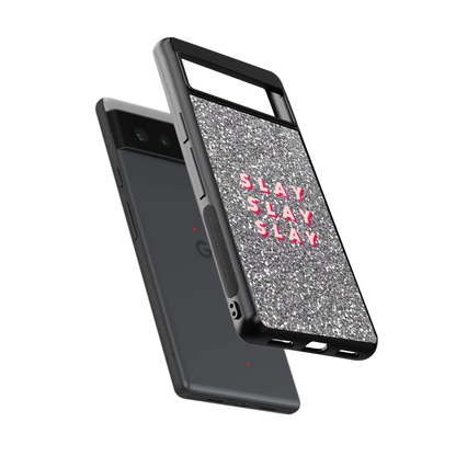 Slay sleek google pixel 6a cover with tempered glass back and TPU edges