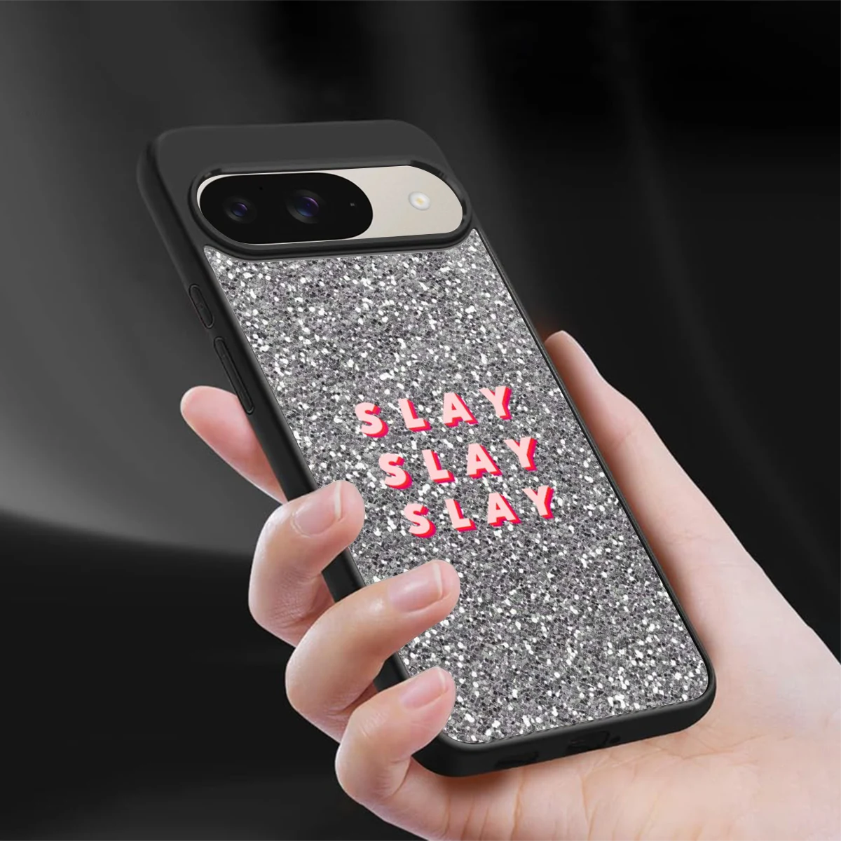 Slay sleek google pixel 9 cover with tempered glass back and TPU edges