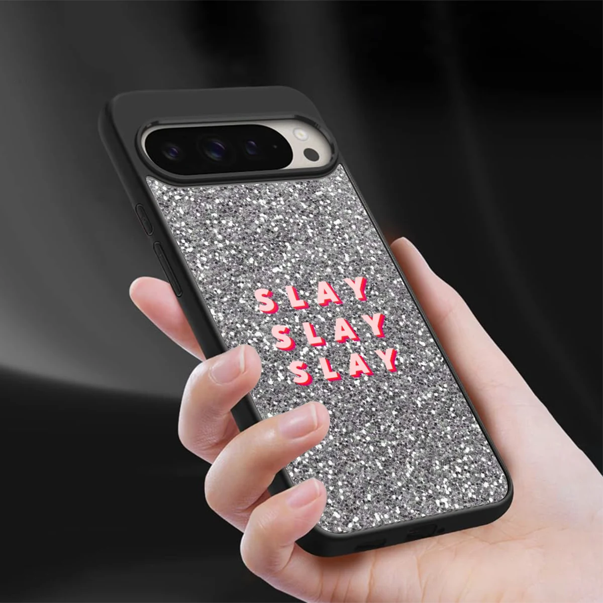 Slay sleek google pixel 9 pro xl cover with tempered glass back and TPU edges