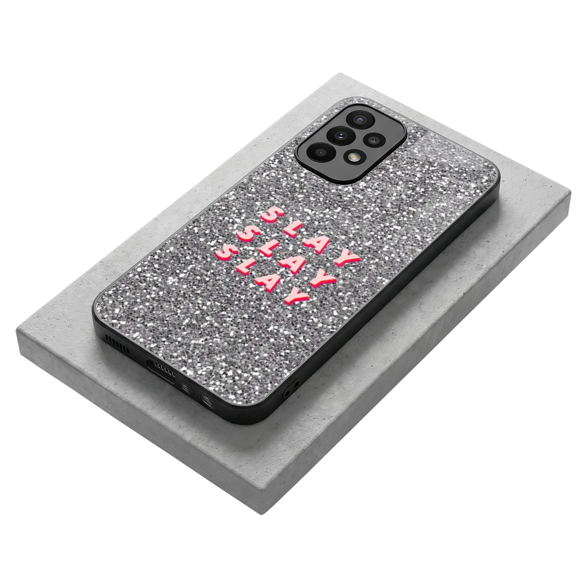Slay stylish phone case for samsung galaxy a23 | glossy glass and slim fit