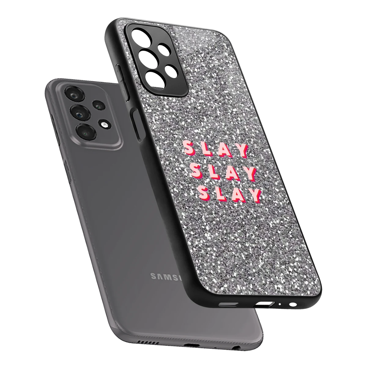 Slay sleek samsung galaxy a23 cover with tempered glass back and TPU edges