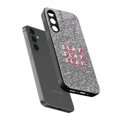 Slay sleek samsung galaxy a55 5g cover with tempered glass back and TPU edges